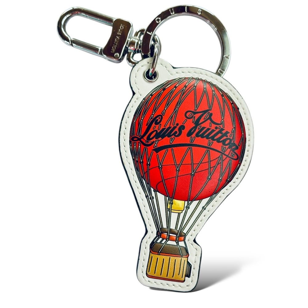 Louis Vuitton Balloon Red Leather keychain, Bag charm Full inclusion with COA